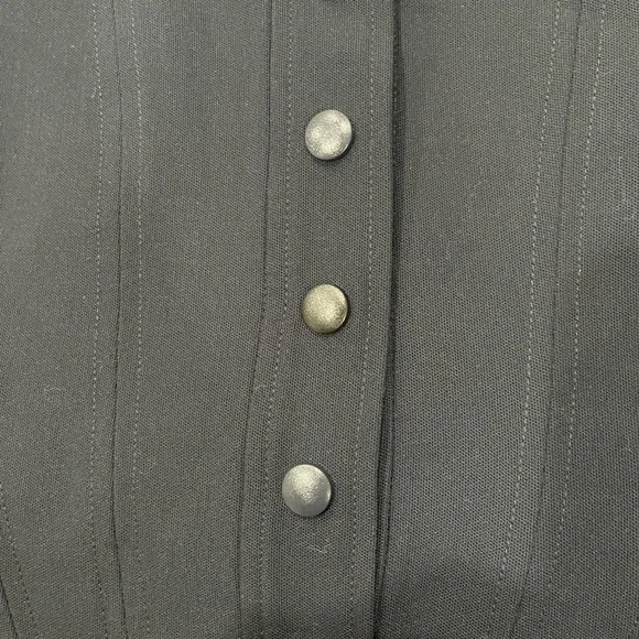 WAYF crop top navy blue Cora Snap front button top corset Dollskill free people - Picture 9 of 15